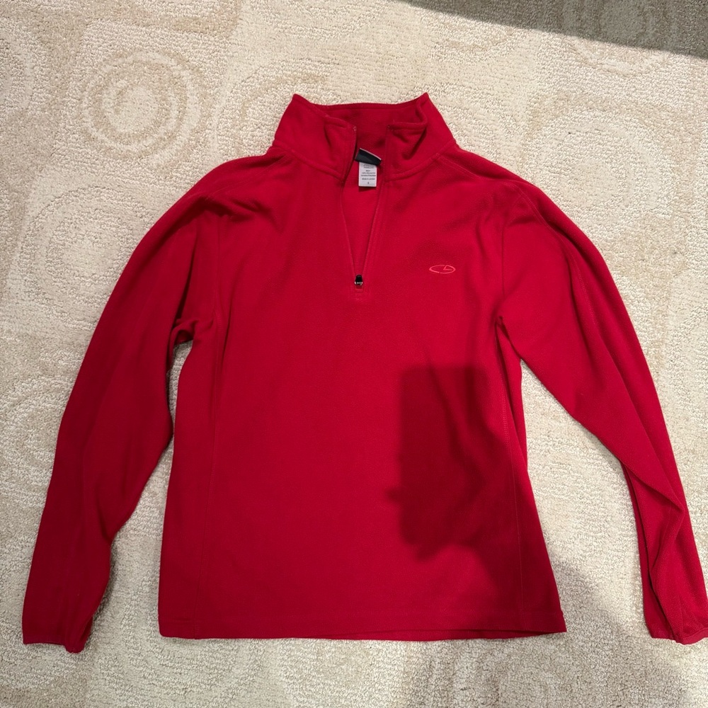 Champion Red Fleece Half-Zip Pullover